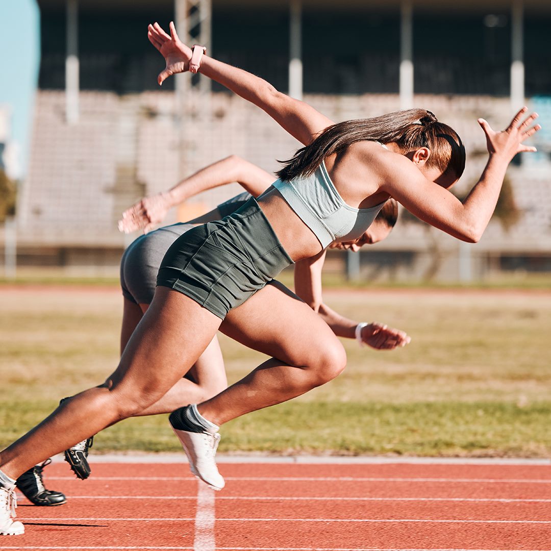 Sprinting in action